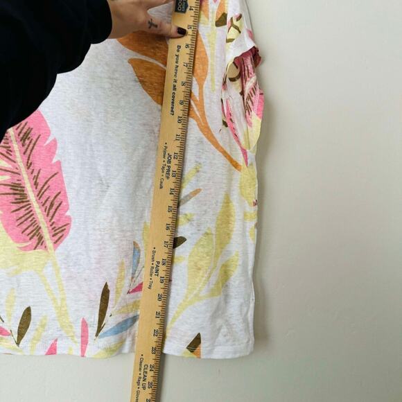 Cynthia Crowley Pink and Organe Floral Embroidered Women's Blouse SIze Large - Picture 6 of 8